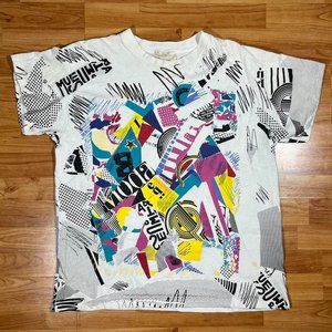 90's Vintage Single Stitch Barry Shaikor Abstract T-Shirt